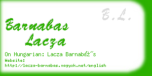 barnabas lacza business card